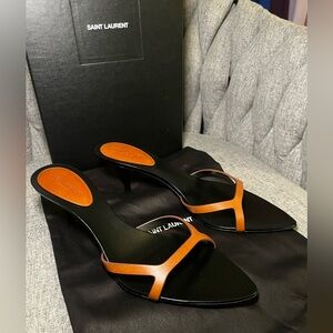 Saint Laurent Carla 60mm leather mule sandal